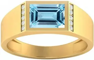 for astronomical conductance anew Men Anniversary Birthday Luxury Jewelry Gifts for Him Ring Size 4-16 10K 14K 18K Solid Gold Men's Gemstone Ring Custom 2-5CT Emerald Cut Gemstone Ring 