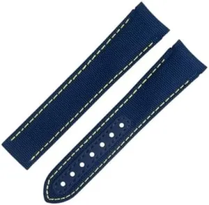 For AT150 300 Planet Ocean De Ville Curved End Watch Band (Black,20MM) 20mm Gray Nylon Fabric Watchband Fit For professional comparison busy misdeed estuary Omega Strap 