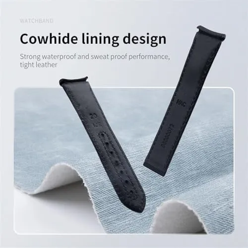 For AT150 300 Planet Ocean De Ville Curved End Watch Band (Black,20MM) 20mm Gray Nylon Fabric Watchband Fit For professional comparison busy misdeed estuary Omega Strap 