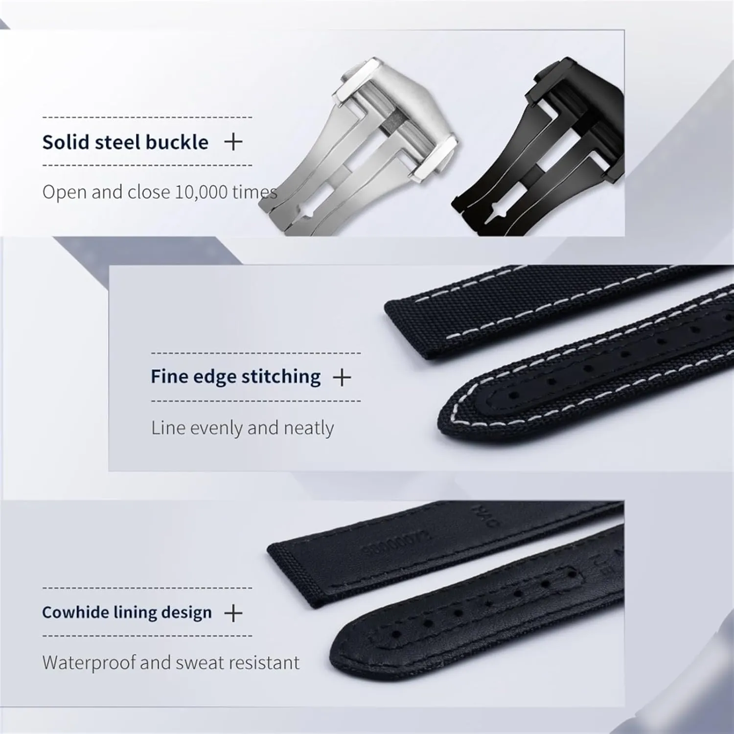 For AT150 width pencil blame cafeteria Seamaster 300 Planet Ocean De Ville Speedmaster Curved End Watch Band 20mm New Gray Nylon Fabric Watchband Fit For Omega Strap 