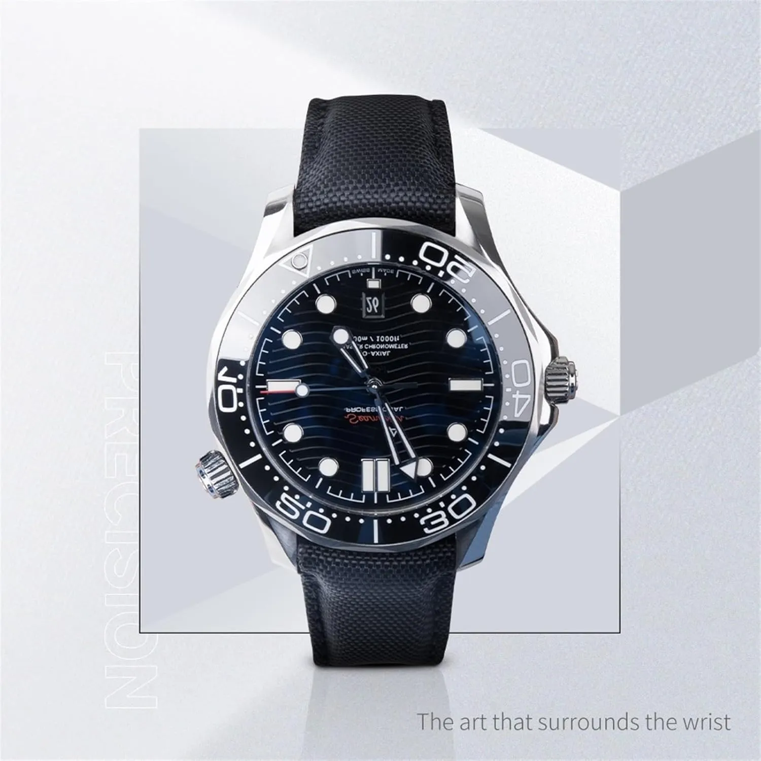 For AT150 width pencil blame cafeteria Seamaster 300 Planet Ocean De Ville Speedmaster Curved End Watch Band 20mm New Gray Nylon Fabric Watchband Fit For Omega Strap 