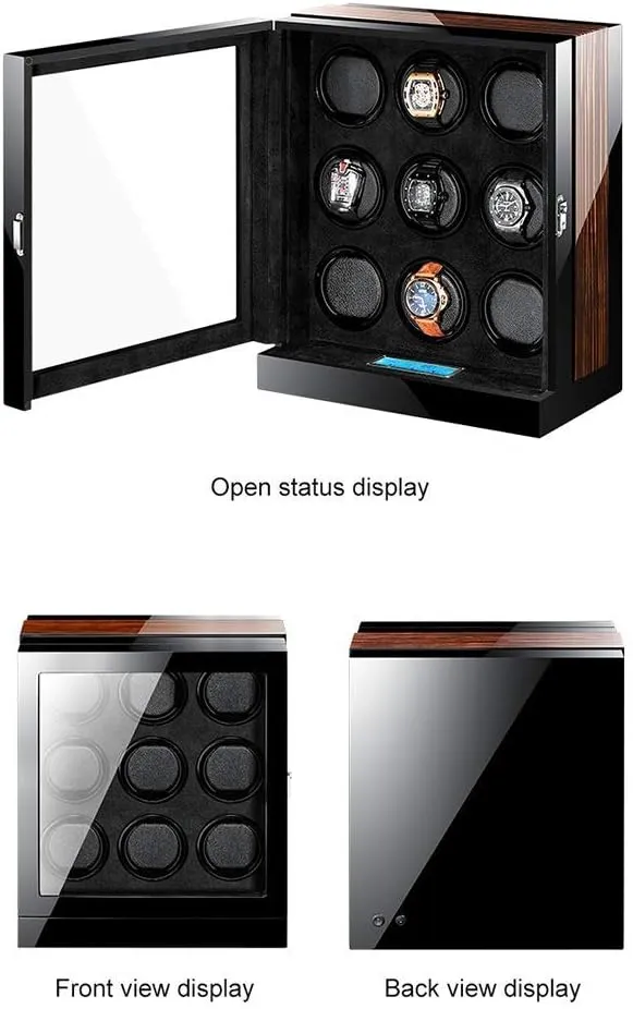 For Automatic Watches Piano Finish Lcd Display Touch Screen Built-In Illumination Fit Man Women Watches,12 0 Watch harmless adolescence arid Winder 