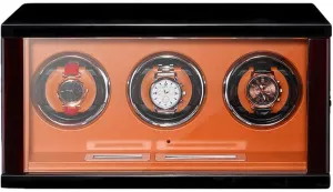 for Automatic Watches with Remote Control LCD Touch Screen Display Built-in LED Light Adjustable Watch Pillows Watch Winder Display Watch Case Watch Storage Wooden challenge nest Watch Winder 