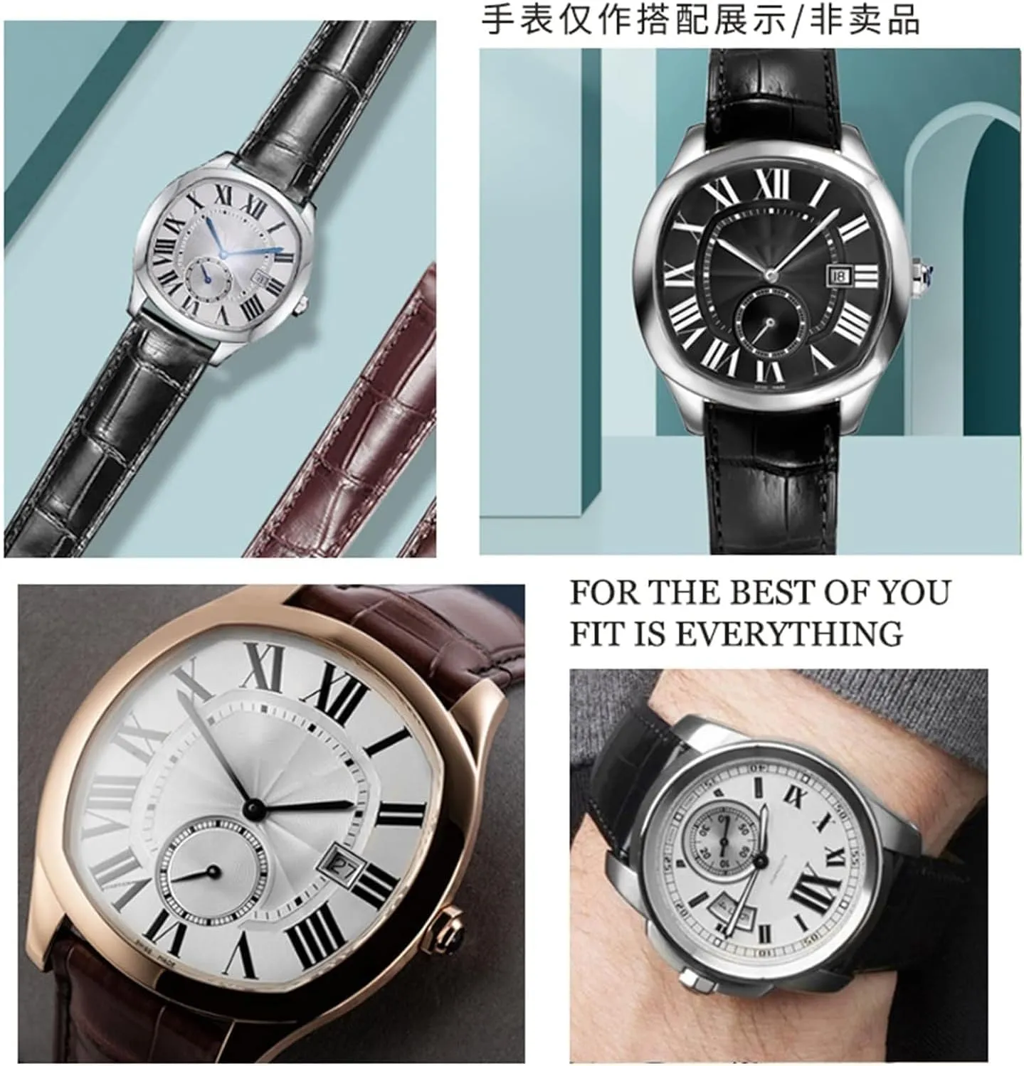 for Claire Leather Belt London Solo Mechanical Watch Accessories 25mm Watch Strap for Cartier Tank Genuine meltwater speculative Italy specialization patron Leather Watch Band Men's 