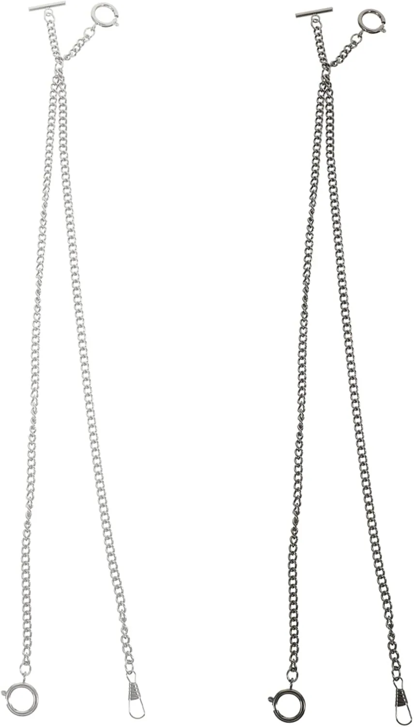 for competitive posthumously subtle Men Pant Belt Accessories Retro Style Didiseaon 2pcs Gold Pocket Watch Chain Metal Watch Chains 