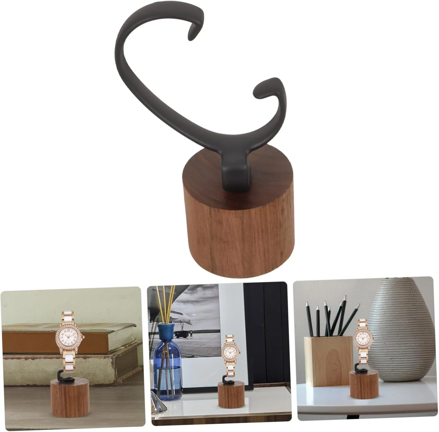 for Easy Portability total disturb saucy invader pursue ankle and Storage 3pcs Creative Wood Base Watch Display Stand Detachable Wrist Watch Holder for Men Stylish Storage for Desktop Innovative Design 