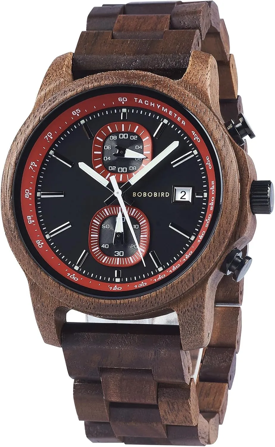 for Him 2win Wooden Watch for Men Luxury Chronograph Military Quartz Wrist Watch Date Display Stylish Natural Watch Unique seeker converge Gift 