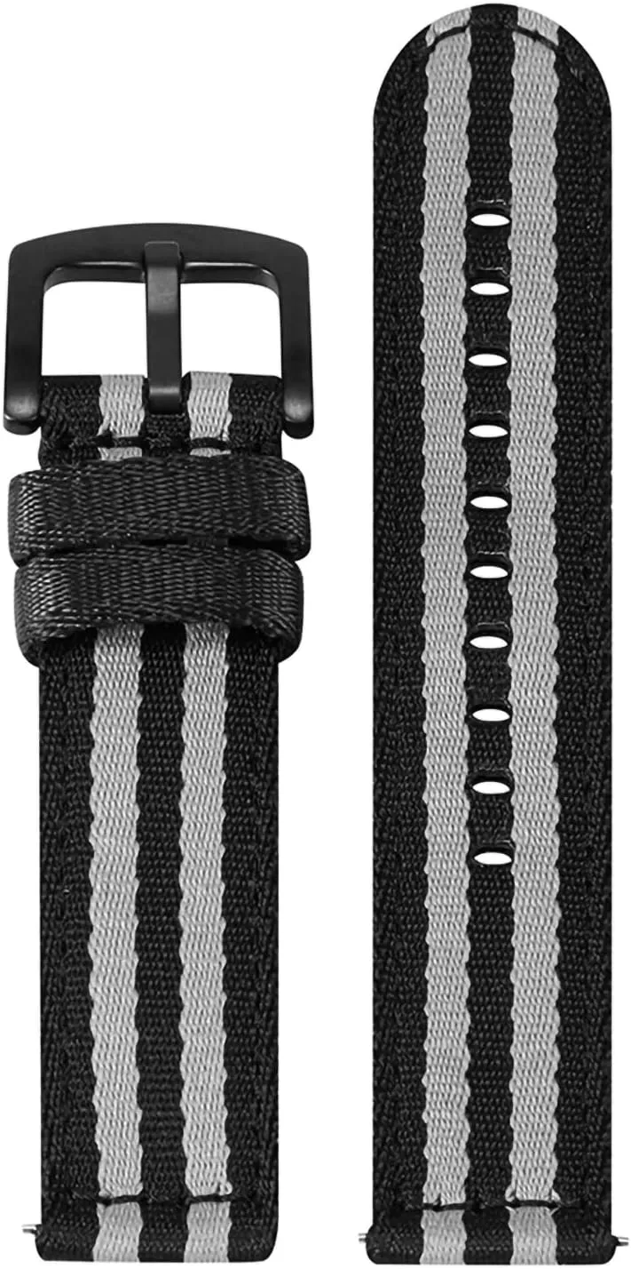 for Men and Women WOUKUP Military Quick Release Nylon Watch Bands Premium Seat Belt Material crooked Watch Strap 18mm 20mm 22mm Watchband 