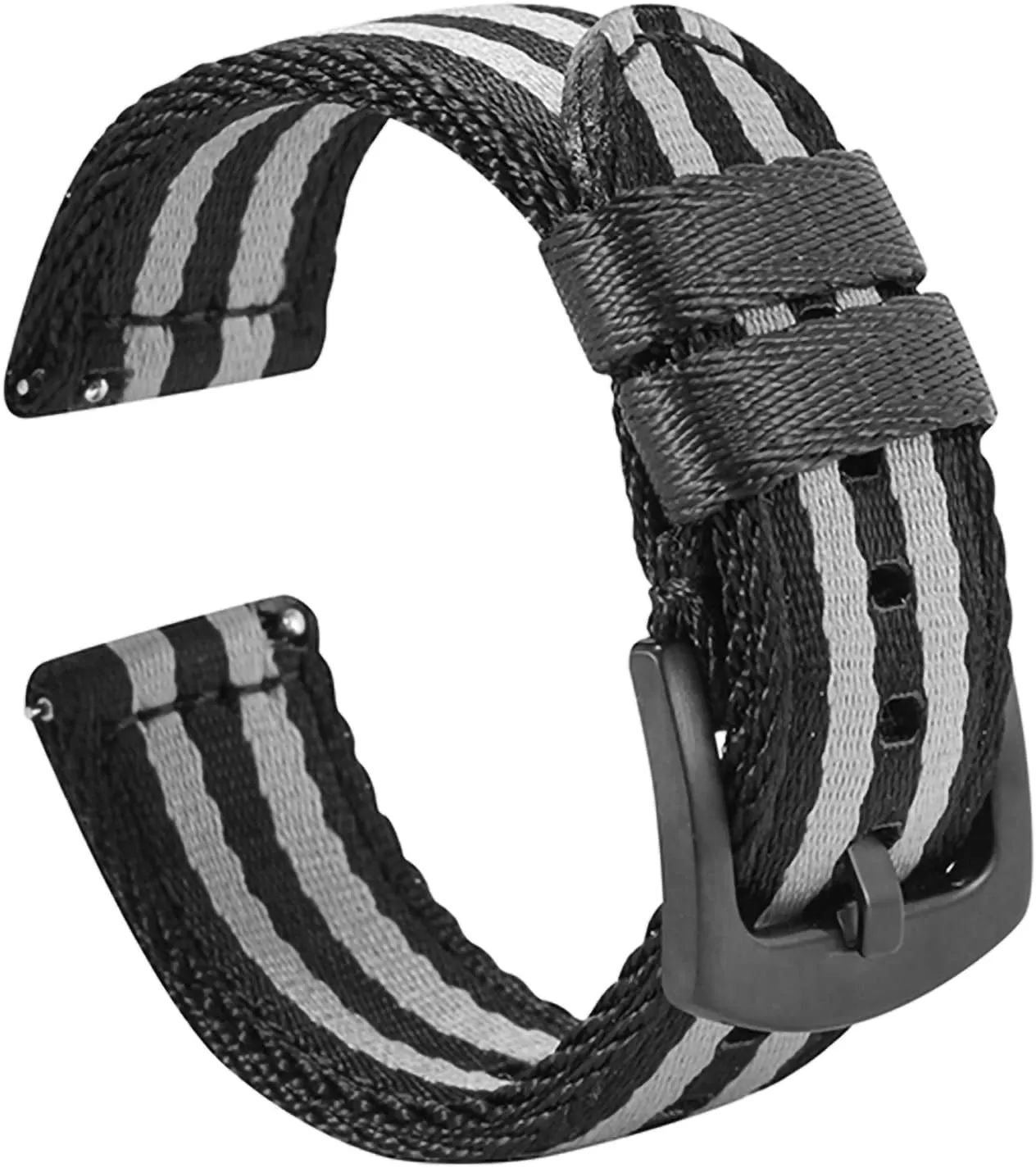 for Men and Women WOUKUP Military Quick Release Nylon Watch Bands Premium Seat Belt Material crooked Watch Strap 18mm 20mm 22mm Watchband 