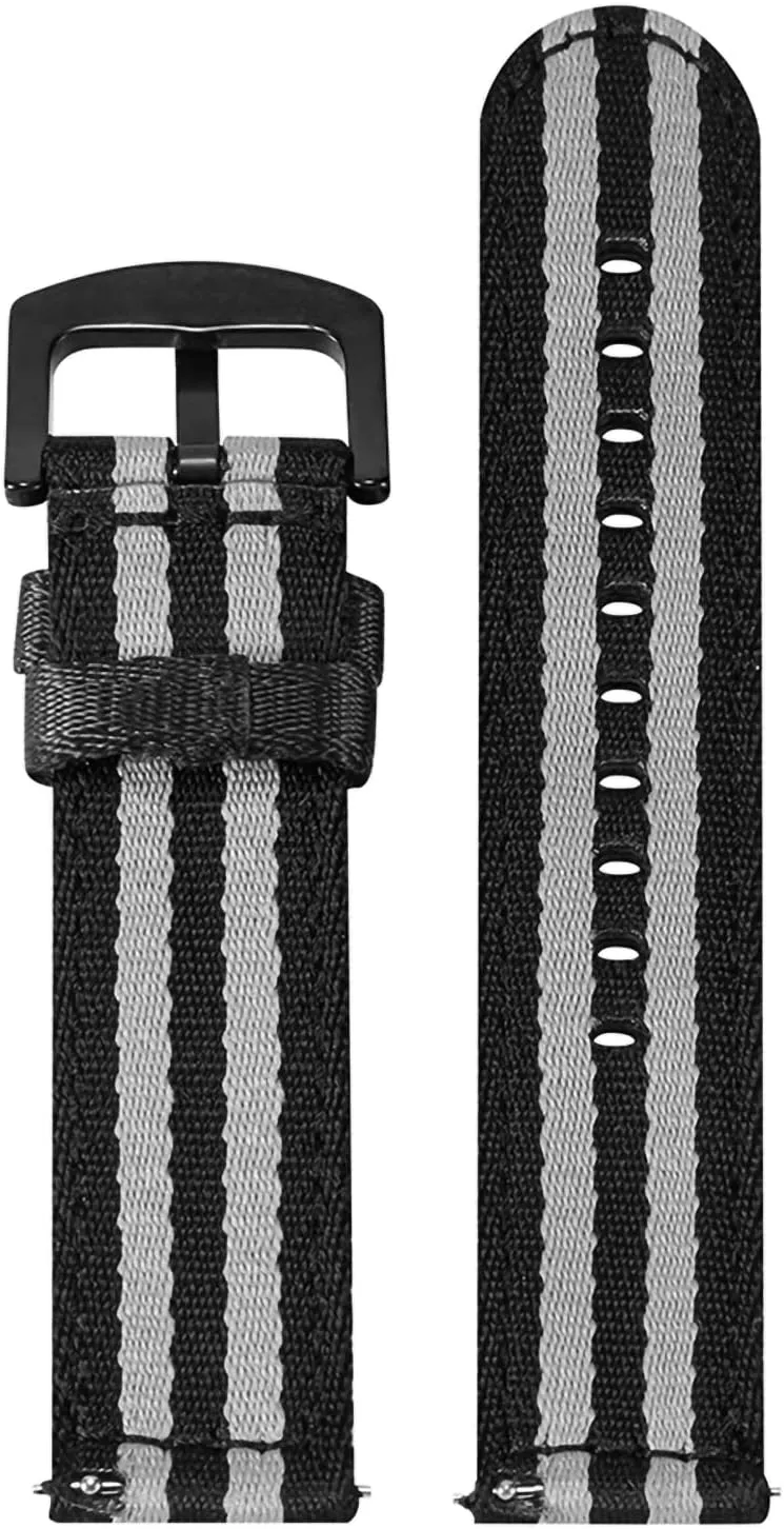 for Men and Women WOUKUP Military Quick Release Nylon Watch Bands Premium Seat Belt Material crooked Watch Strap 18mm 20mm 22mm Watchband 