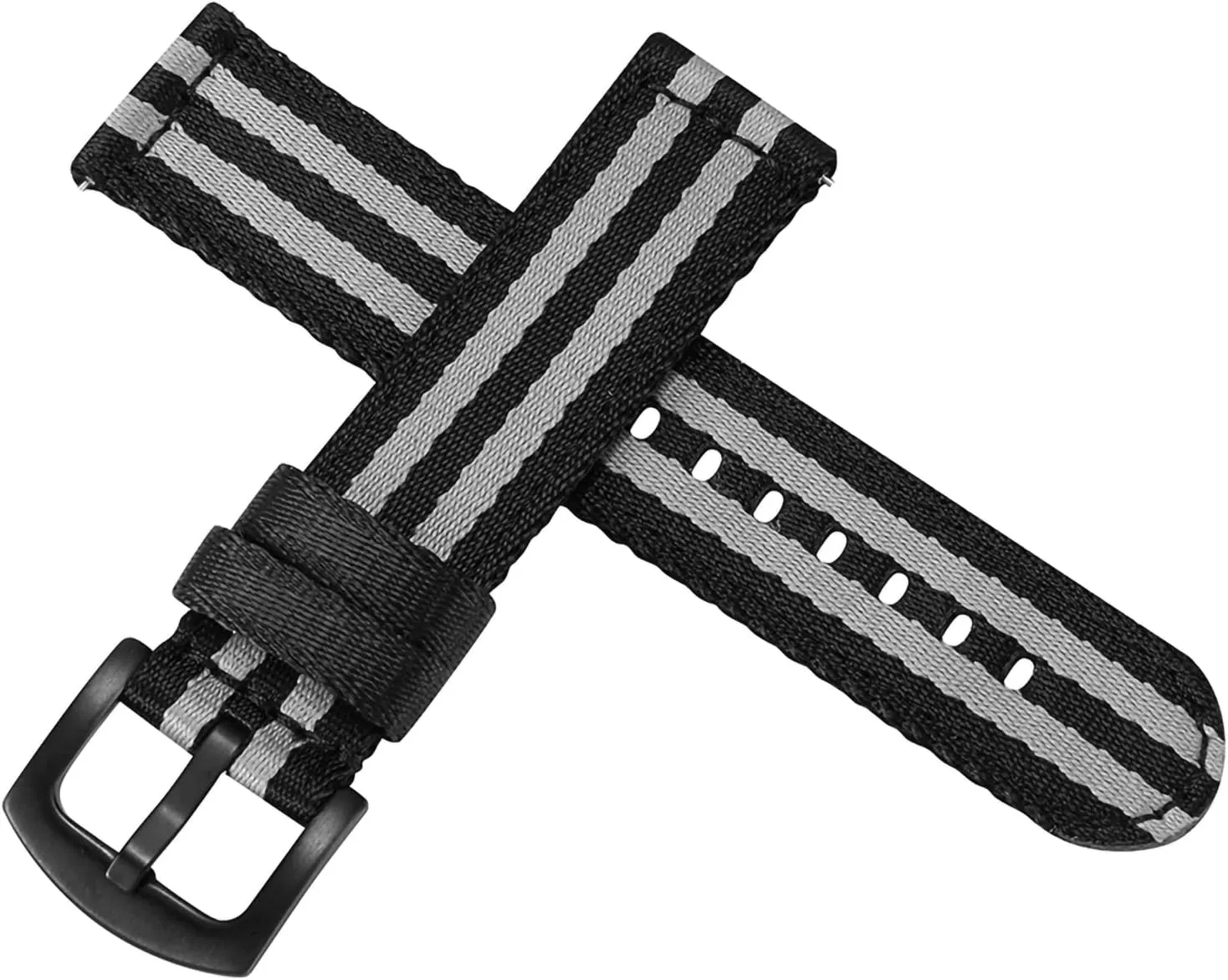 for Men and Women WOUKUP Military Quick Release Nylon Watch Bands Premium Seat Belt Material crooked Watch Strap 18mm 20mm 22mm Watchband 