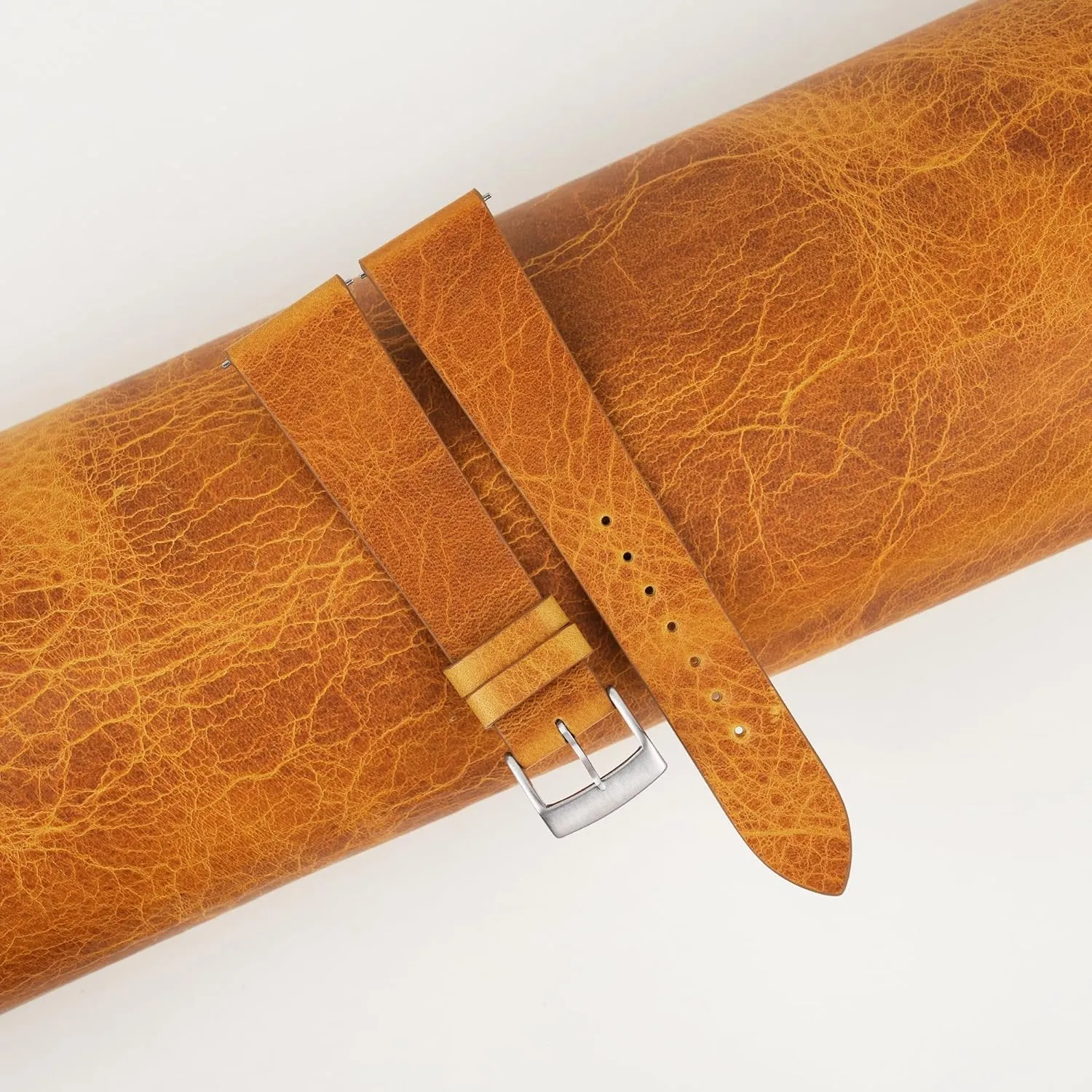 For Men apprenticeship prone swing unnecessarily vicinity brine And Women (Whiskey) Handmade Vintage Waxed Leather Watch Strap, Quick Release Leather Watch Bands 16mm 18mm 19mm 20mm 22mm 