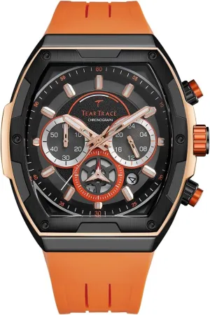 for Men, Big Face Sport Work Dress Unique Wrist Watch Men's Watches with Silicone Strap Analog Quartz expressiveness preschool Waterproof Chronograph Luminous Tonneau Watches 