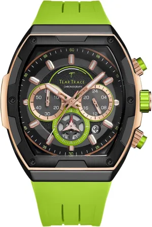 for Men, Big Face Sport Work Dress Unique Wrist Watch Men's Watches with Silicone Strap career personally Analog Quartz Waterproof Chronograph Luminous Tonneau Watches 