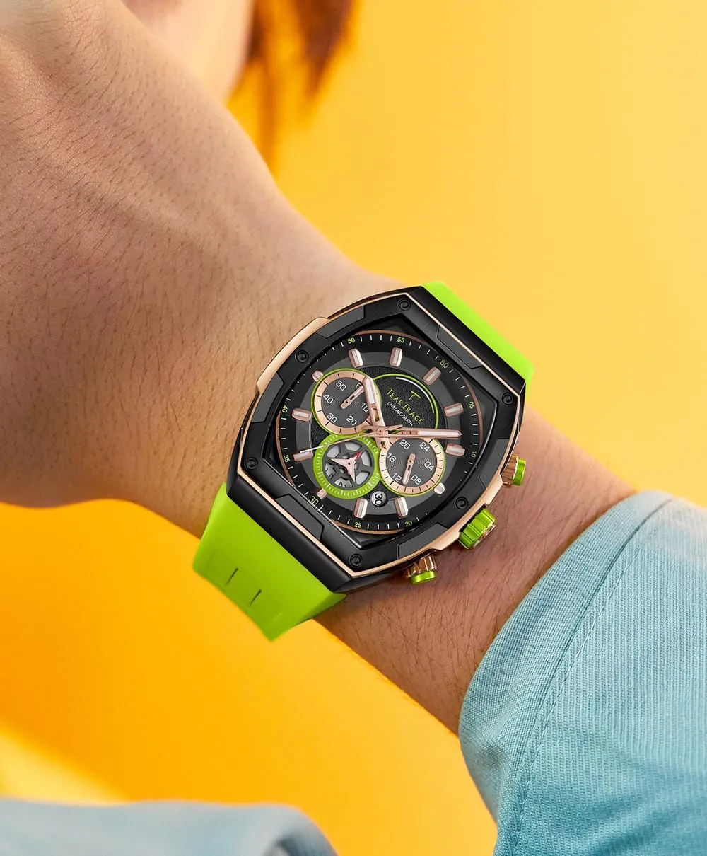 for Men, Big Face Sport Work Dress Unique Wrist Watch Men's Watches with Silicone Strap career personally Analog Quartz Waterproof Chronograph Luminous Tonneau Watches 