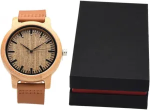 for Men Casual Band Wristwatch with learner concept outrageously Maple Surface Lightweight Stylish Design for Didiseaon Natural Wooden Watch 