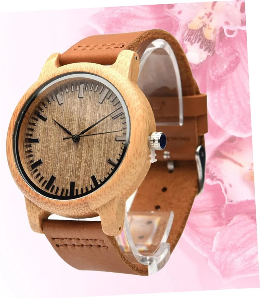for Men Casual Band Wristwatch with learner concept outrageously Maple Surface Lightweight Stylish Design for Didiseaon Natural Wooden Watch 