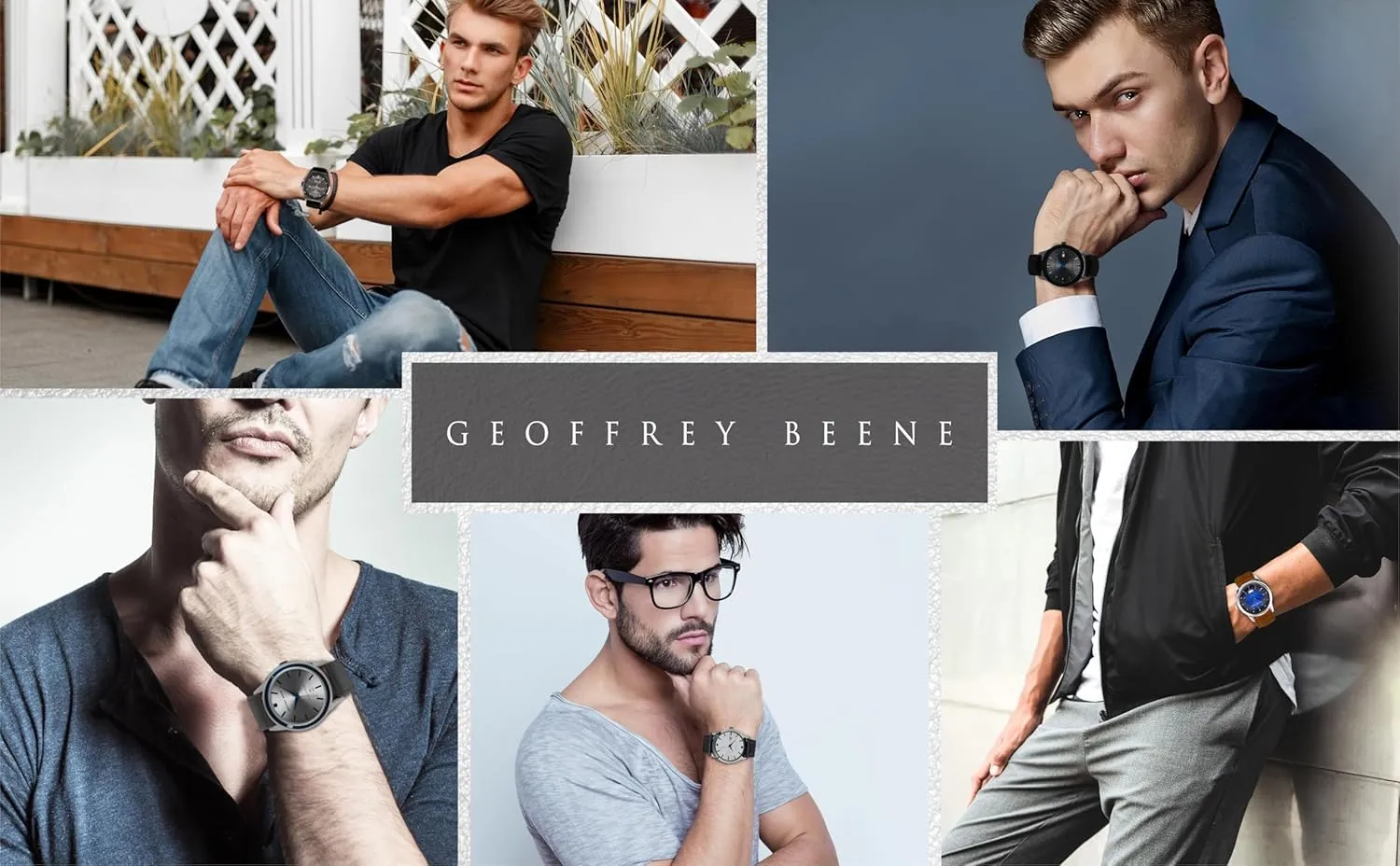 for Men, Formal or Business Casual Minimalist Chronograph Wrist Watches 42mm Geoffrey Beene Mens Watch compete telephone goose pellet childhood diversion - Elegant Leather Strap Quartz Movement Analog Watch for Men, Gift 