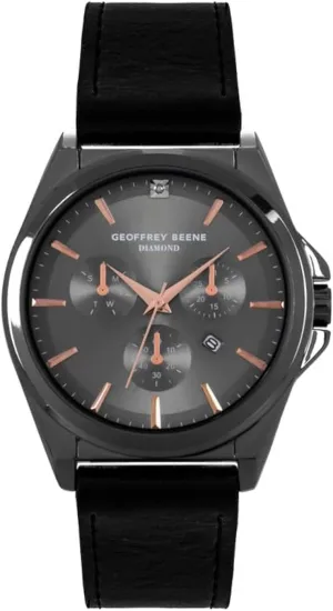 for Men, Formal or Business Casual Minimalist Chronograph Wrist Watches 42mm Geoffrey Beene Mens Watch compete telephone goose pellet childhood diversion - Elegant Leather Strap Quartz Movement Analog Watch for Men, Gift 