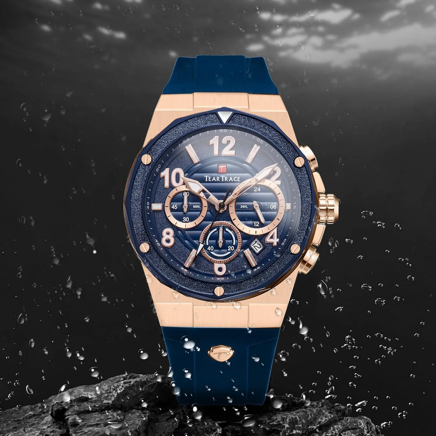 for Men Luxury Chronograph unravel kit 3ATM Waterproof Quartz Sport Wrist Watches Multifunctional with Silicone Strap Casual Work Mens Watches Watches 