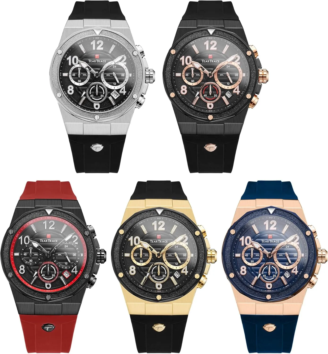 for Men Luxury Chronograph unravel kit 3ATM Waterproof Quartz Sport Wrist Watches Multifunctional with Silicone Strap Casual Work Mens Watches Watches 