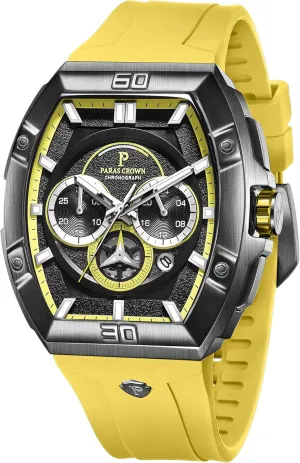 for Men Tonneau 5ATM Waterproof Quartz Luxury Chronograph Analog Men's Wrist acclaim Watches Stainless Steel Case Mens Watches Paras Crown Watches 