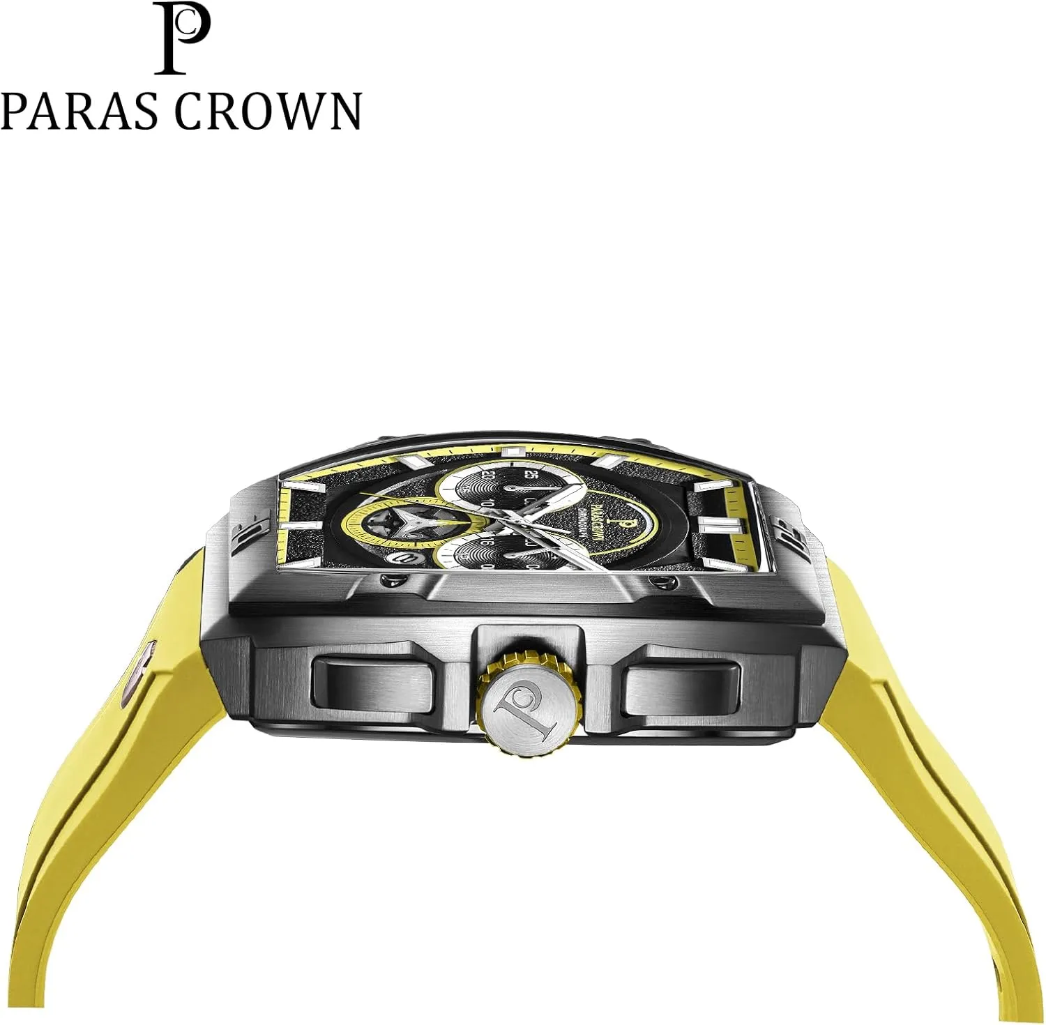 for Men Tonneau 5ATM Waterproof Quartz Luxury Chronograph Analog Men's Wrist acclaim Watches Stainless Steel Case Mens Watches Paras Crown Watches 