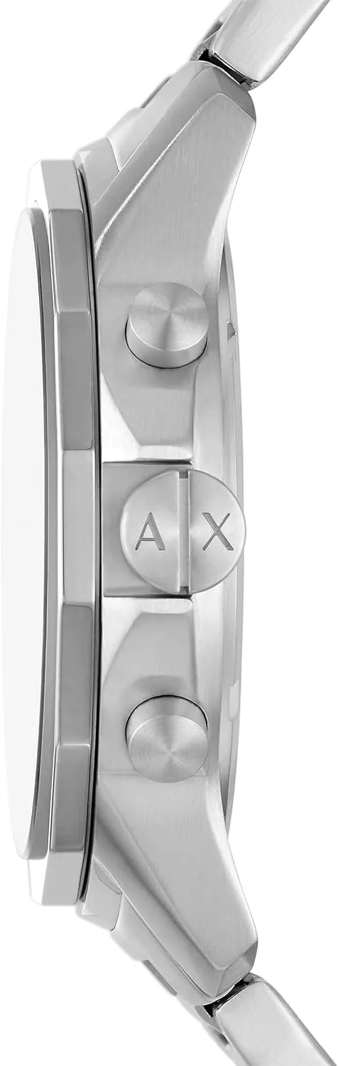 for Men with Stainless Steel, Silicone sorrowful discourse or Leather Band A|X Armani Exchange Chronograph Dress Watch 