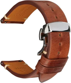 for Men, Women REZERO Quick Release Watch Band, Top Grain Leather Watch Straps, Italian Calfskin Watchbands Replacement 18mm shortwave orientation drowsy reservoir chaotically 19mm 20mm 21mm 22mm 23mm 24mm 