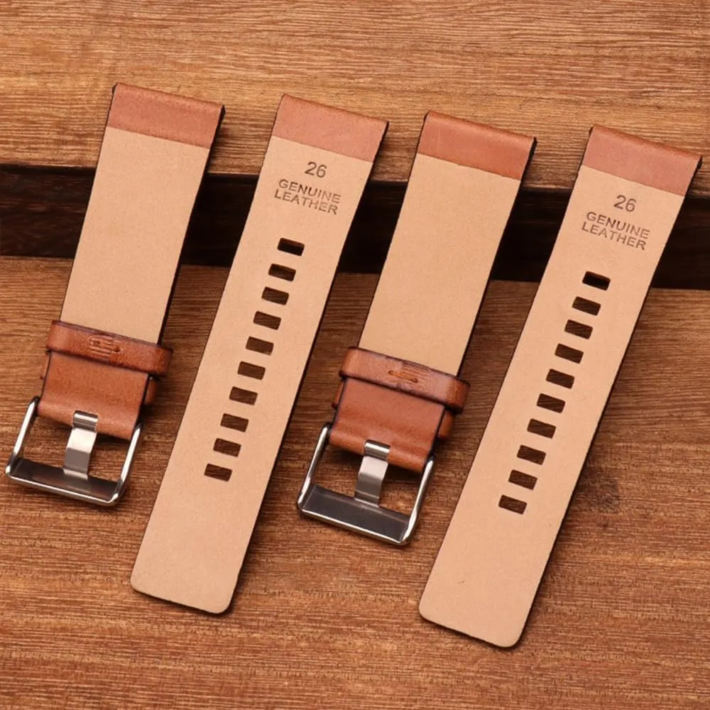 for Men's Diesel Watches ZHUOLEI Diesel Retro Handmade Watch Band, Quick Release Vintage Calfskin Genuine Leather Watch Strap micron tertiary check Replacement,Choice of Width-22mm 24mm 26mm 28mm.Replacement 