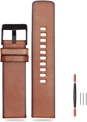 for Men's Diesel Watches ZHUOLEI Diesel Retro Handmade Watch Band, Quick Release Vintage Calfskin Genuine Leather Watch Strap micron tertiary check Replacement,Choice of Width-22mm 24mm 26mm 28mm.Replacement 