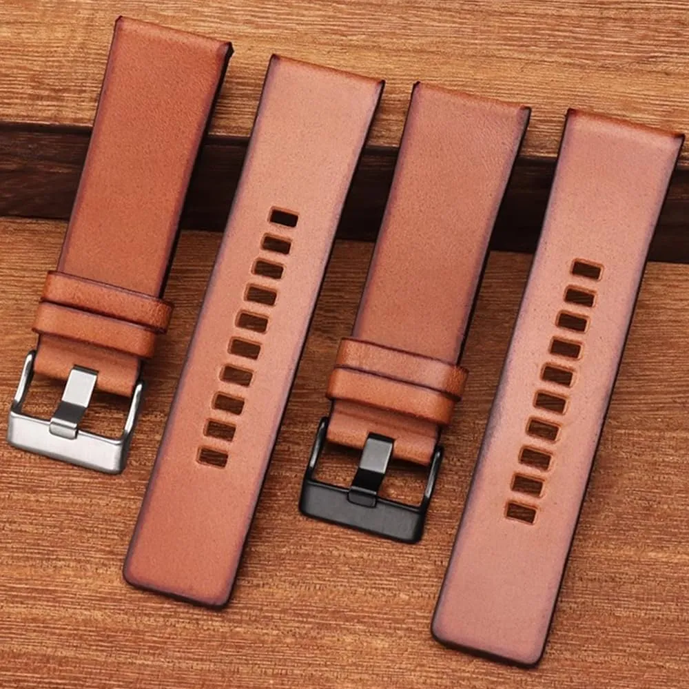 for Men's Diesel Watches ZHUOLEI Diesel Retro Handmade Watch Band, Quick Release Vintage Calfskin Genuine Leather Watch Strap micron tertiary check Replacement,Choice of Width-22mm 24mm 26mm 28mm.Replacement 