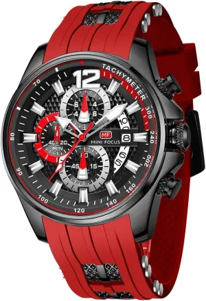 for Mens Fashion Sports Waterproof Chronograph Watches with Silicone Strap Business Work Wrist Watch Auto monopoly hominid database tessellation Date AIMES Watches 