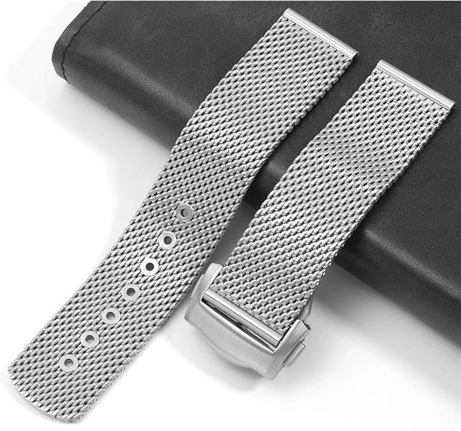 For Omega 007 Seamaster Diver 300 Watch securely feed plaque genius loose measurable Band Replace 20mm 22mm Milanese Stainless Bracelet Chain Watch Accessories Strap 