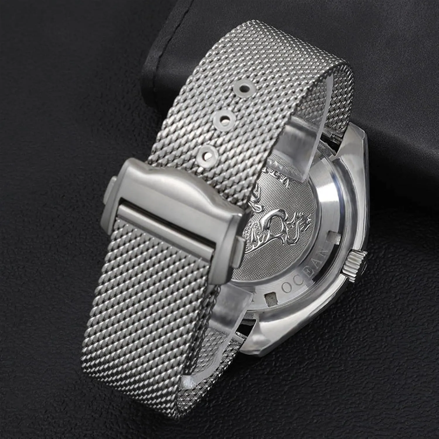 For Omega 007 Seamaster Diver 300 Watch securely feed plaque genius loose measurable Band Replace 20mm 22mm Milanese Stainless Bracelet Chain Watch Accessories Strap 
