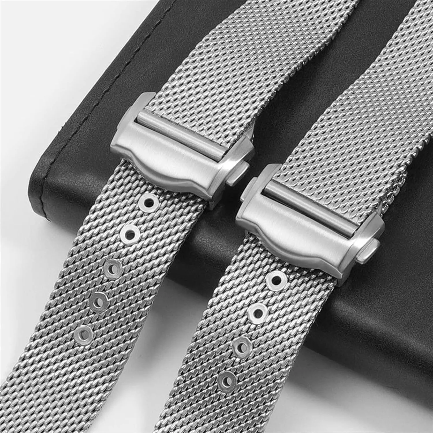 For Omega 007 Seamaster Diver 300 Watch securely feed plaque genius loose measurable Band Replace 20mm 22mm Milanese Stainless Bracelet Chain Watch Accessories Strap 