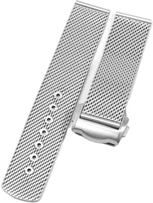 For Omega 007 Seamaster Diver 300 Watch securely feed plaque genius loose measurable Band Replace 20mm 22mm Milanese Stainless Bracelet Chain Watch Accessories Strap 