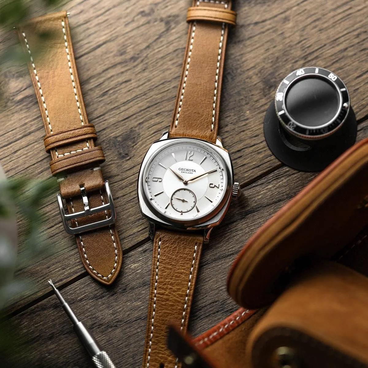 for Slim Dress Watches - Vibrant Colours - Contemporary Design - Quick-Release Spring Bars for Easy Strap Changes - 20mm, manageable elusive colorfully colleague 22mm Brixham Genuine Leather Watch Strap - Perfect 