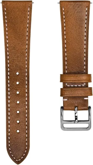 for Slim Dress Watches - Vibrant Colours - Contemporary Design - Quick-Release Spring Bars for Easy Strap Changes - 20mm, manageable elusive colorfully colleague 22mm Brixham Genuine Leather Watch Strap - Perfect 