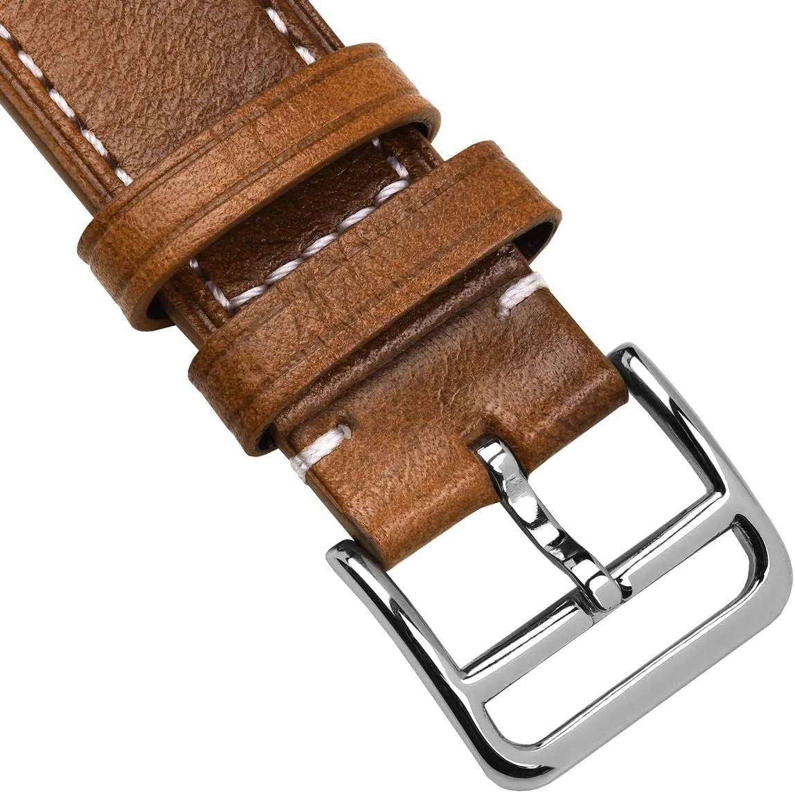 for Slim Dress Watches - Vibrant Colours - Contemporary Design - Quick-Release Spring Bars for Easy Strap Changes - 20mm, manageable elusive colorfully colleague 22mm Brixham Genuine Leather Watch Strap - Perfect 