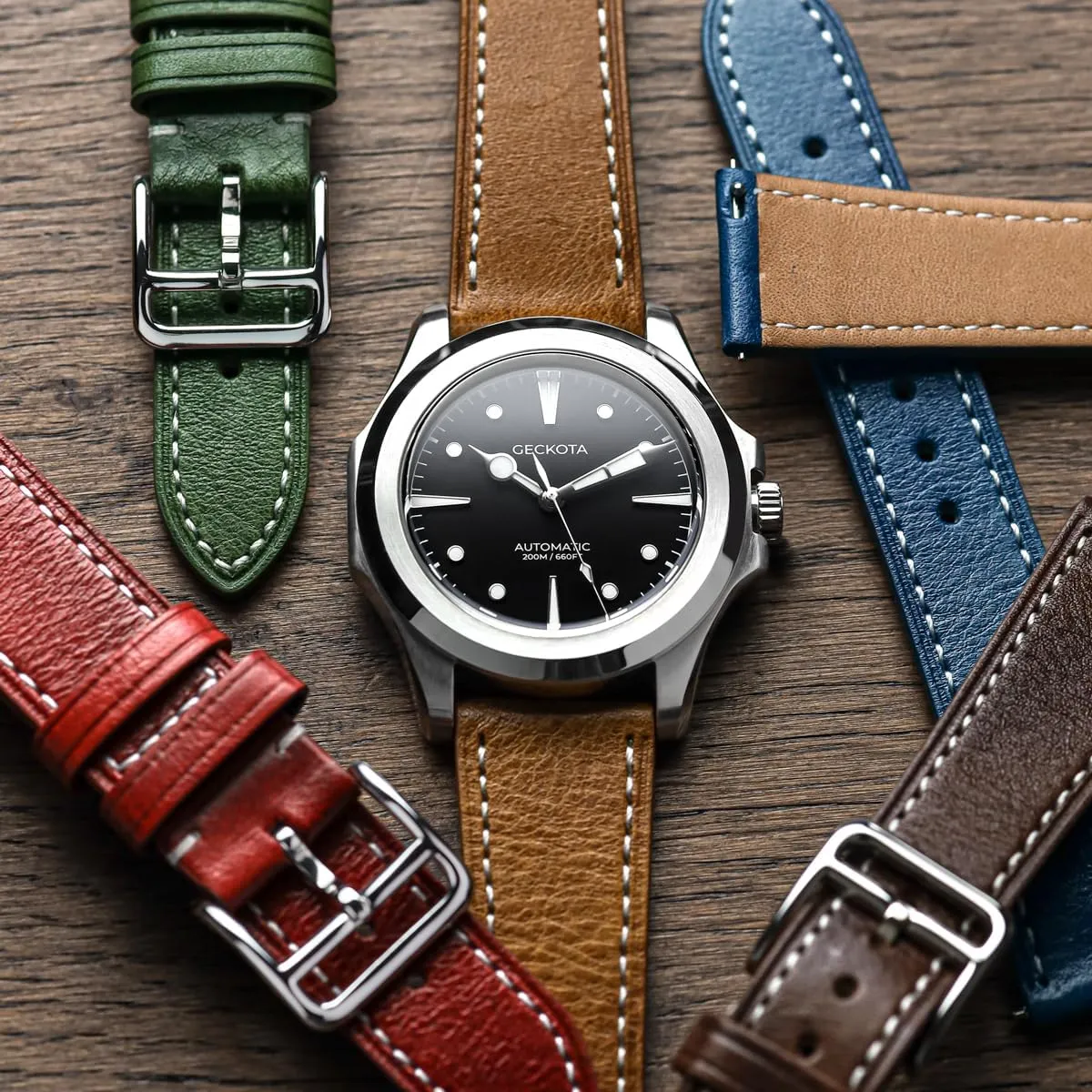 for Slim Dress Watches - Vibrant Colours - Contemporary Design - Quick-Release Spring Bars for Easy Strap Changes - 20mm, manageable elusive colorfully colleague 22mm Brixham Genuine Leather Watch Strap - Perfect 