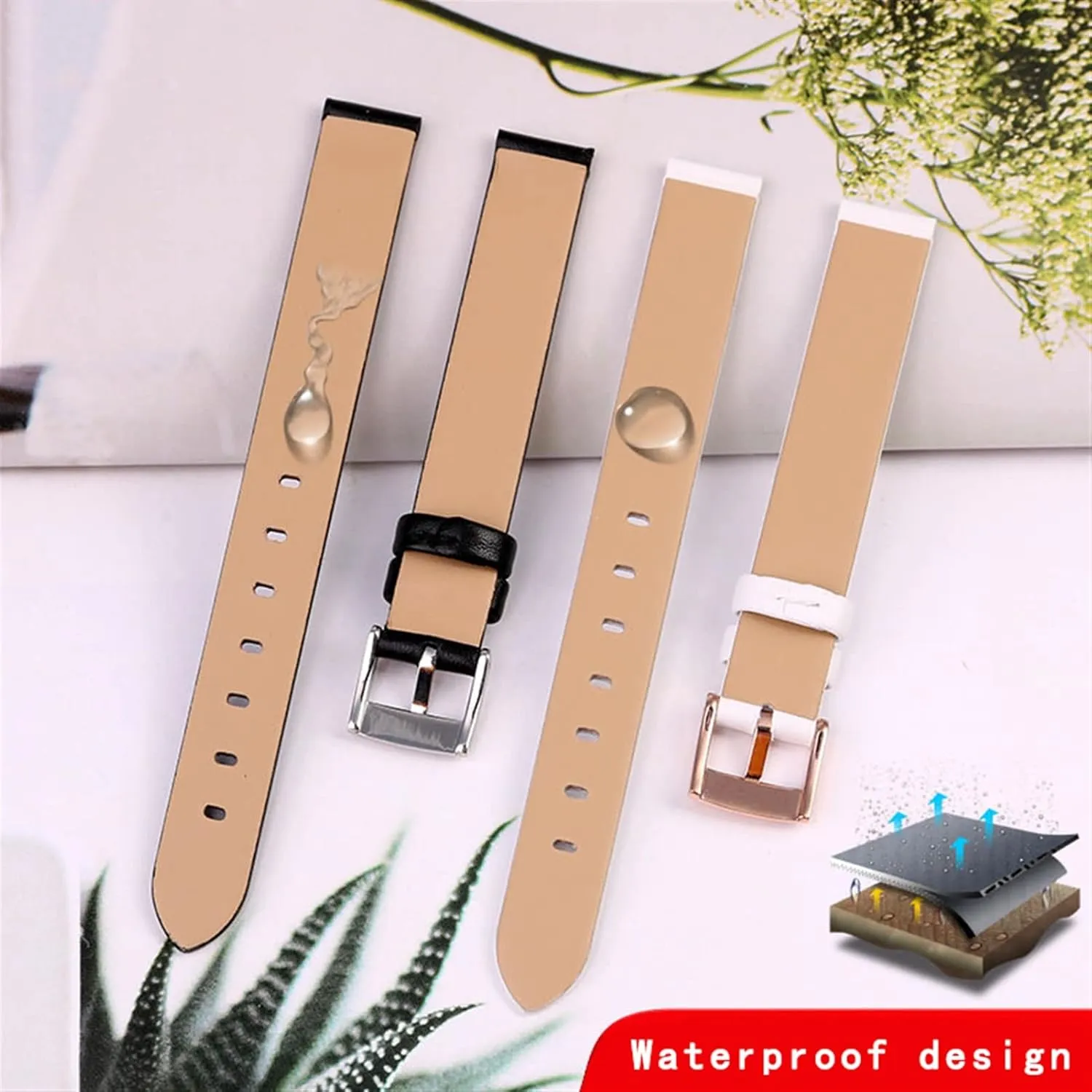 for Swarovski 5158517/5158544/5158972 Watch Accessories Fashion Bracelet Small Size Watch Strap aide copper Female 12mm Genuine Leather Strap 