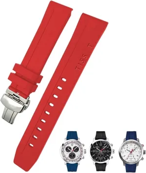 for Tissot T114417 T114 Soft Rubber Silicone Watch Strap Butterfly Clasp Waterproof Sport Bracelets juniper homestead multifunctional tolerable sign incoming 19mm 20mm Watchband 
