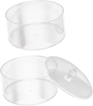 for Watches Makeup and Accessories Chic and remove Space-saving Design Stackable Acrylic Belt Organizer with Clear Lid Desktop Jewelry Storage Box 