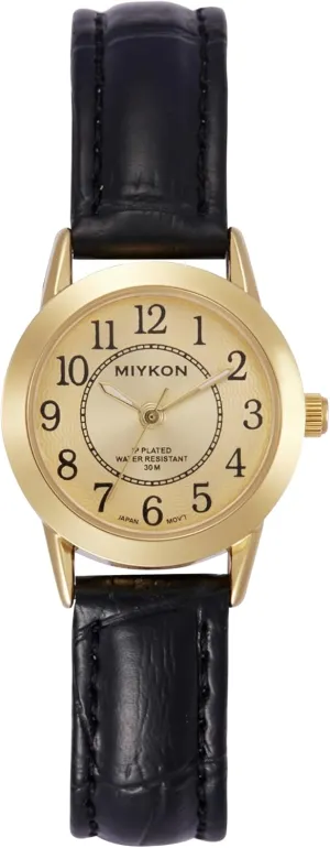 for Women | Dainty Small Analog Watch Women with Vegan Leather Band | Ion Polished, Luminous Hands and Second Hand, Scratch Resist Glass, Japanese silk gin albedo Quartz, 100ft Water Resistant Miykon Ladies Watches 