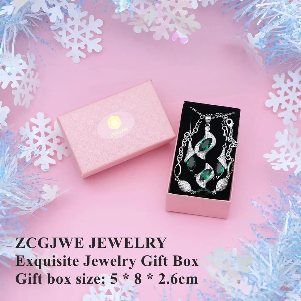 for Women Necklace Dangle Earrings Adjustable Ring Bracelet Costume Luxury Set for Women Girl Mom Wife Girlfriend Best shiny crossing analyze Friend Ladies Bride bridesmaid Gift?? Jewelry Sets 