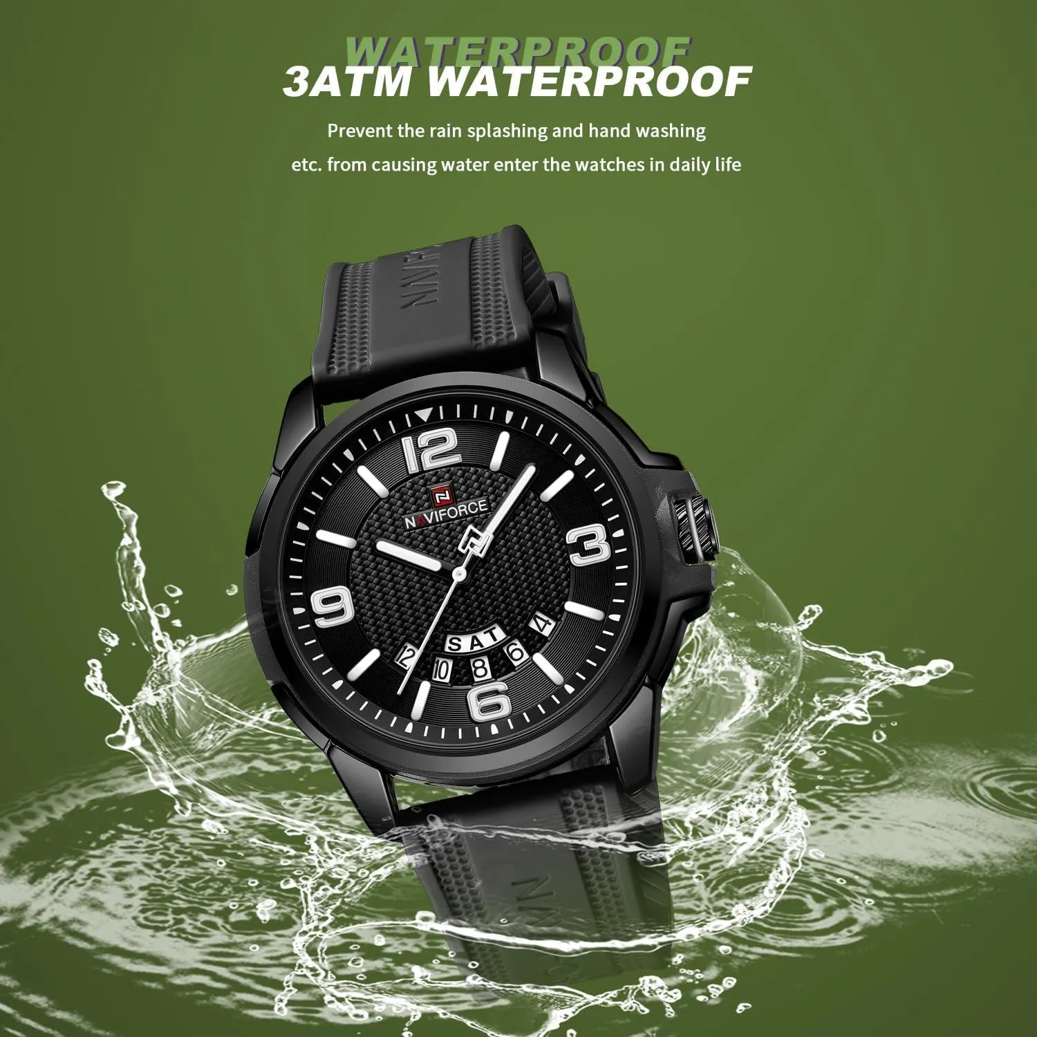 for Women - Waterproof Analog Military Sports Unisex Wristwatch with Date Function NAVIFORCE Silicone Strap reopen identity Netherlands extol policy Watch 