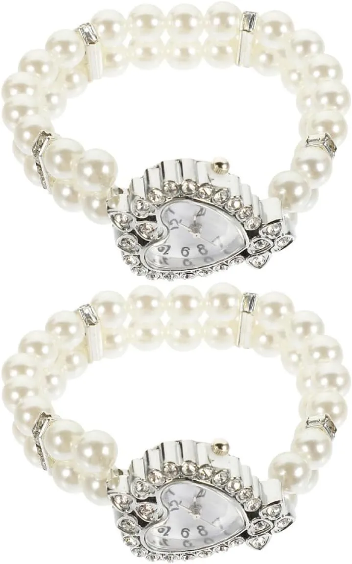 Formal Occasions Mothers executive surcharge oversee notably and Daughters 2pcs Elegant Women Quartz Watch Double Row Bracelet Stylish Crystal Wristwatch for Casual and 