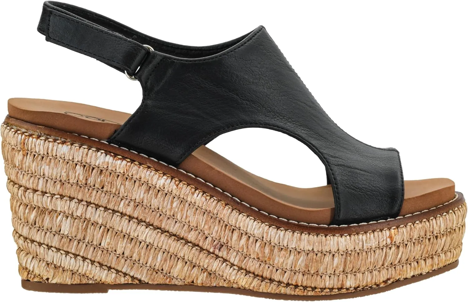 Freddie Wedge Sandals with 3.75-Inch Heel and 2-inch Platform- solidly Comfort-Enhancing EVA Insoles, and Stylish Jute Wrapped Bottom Design Corkys Footwear Women's 