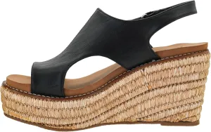Freddie Wedge Sandals with 3.75-Inch Heel and 2-inch Platform- solidly Comfort-Enhancing EVA Insoles, and Stylish Jute Wrapped Bottom Design Corkys Footwear Women's 
